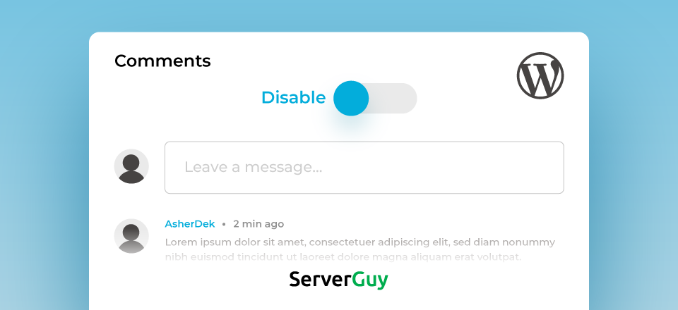 disable comments in WordPress